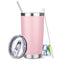20 oz Stainless Steel Insulated Tumbler with Lid and Straw for Hot and Cold Drinks
