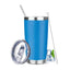 20 oz Stainless Steel Insulated Tumbler with Lid and Straw for Hot and Cold Drinks