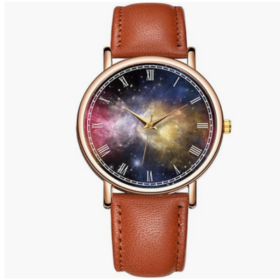 World Map Creative Starry Sky Roman Numeral Dial Watch