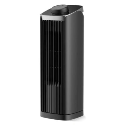 Portable 13 Inch Bladeless Tower Fan with Oscillating Cooling for Bedroom and Office