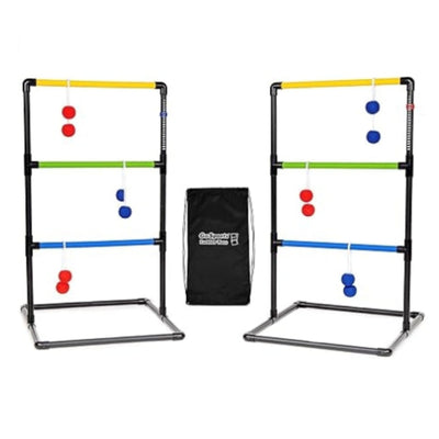 Ladder Toss Game Set with Soft Rubber Bolo Balls and Travel Carrying Case
