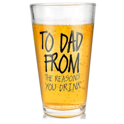 Funny Dad Beer Glass Gift for Father's Day, Birthdays, and Special Occasions