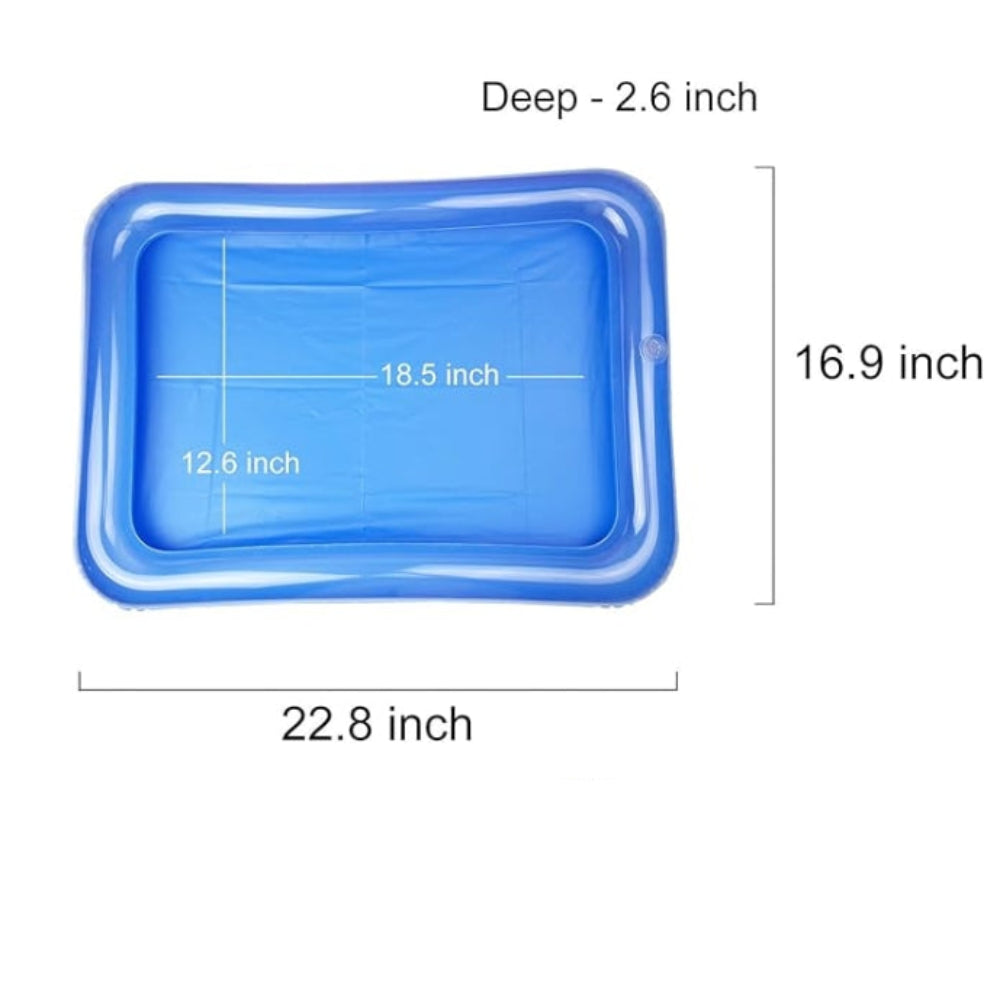 4 Pack Inflatable Ice Serving Bar Cooler Buffet Tray for Party, Food, and Drinks - Outdoor Use