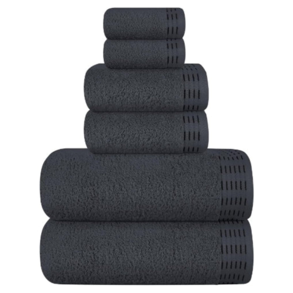 6-Piece Cotton Towel Set – Ultra Soft Bath, Hand & Washcloth Towels for Everyday Use