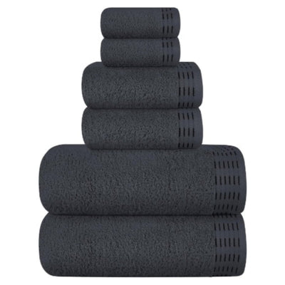 6-Piece Cotton Towel Set – Ultra Soft Bath, Hand & Washcloth Towels for Everyday Use