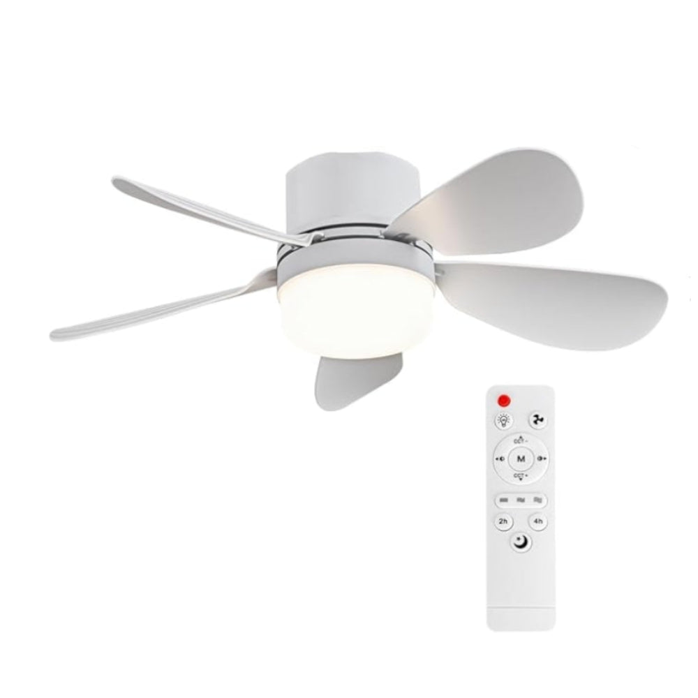 Socket Ceiling Fan with LED Light and Remote Control for Bedroom, Kitchen, and Living Room