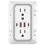 Surge Protector Outlet Extender – 6 AC Outlets with USB & USB-C Charging Ports, Wall Plug Adapter