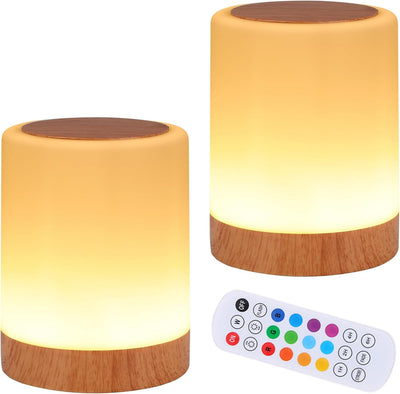 USB Rechargeable Desk Lamp with Remote Control - 13 RGB Colors & 5 Brightness, Dimmable