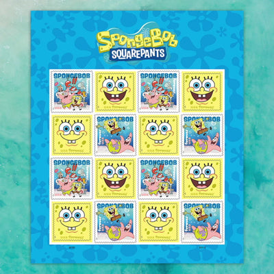SpongeBob Squarepants USPS Forever Stamps - Sheet of 16