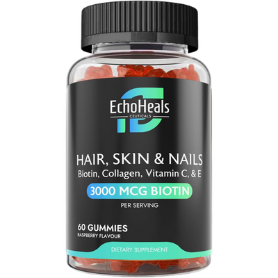 Hair, Skin & Nail Gummies – Biotin, Collagen, Vitamin C & E