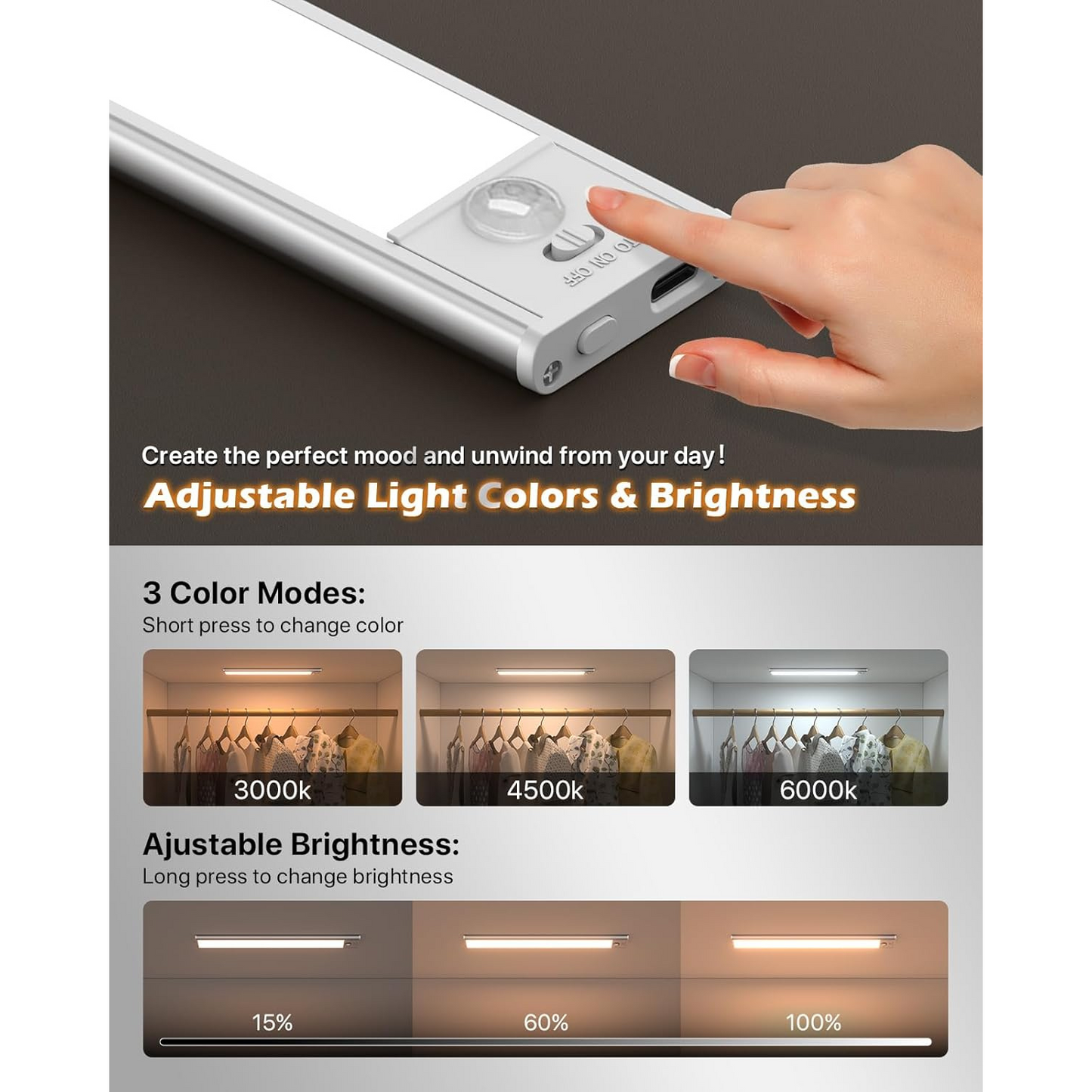2 Pack Under Cabinet Lighting