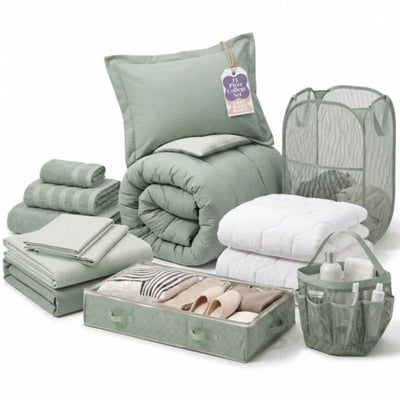 Twin XL Dorm Bedding Set – Bed in a Bag with Comforter & College Dorm Room Essentials