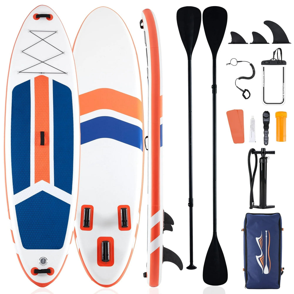 10.5 Foot Inflatable Stand Up Paddle Board with Non-Slip Deck and SUP Accessories