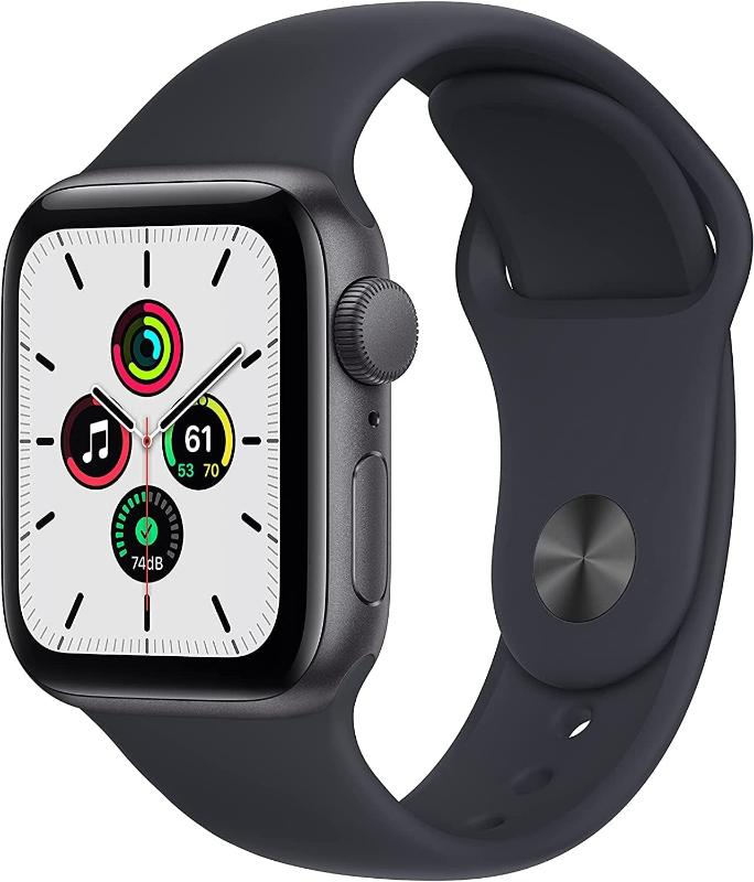 Apple Watch SE (GPS, 40mm) - Space Gray Aluminum Case with Midnight Sport Band (Renewed)