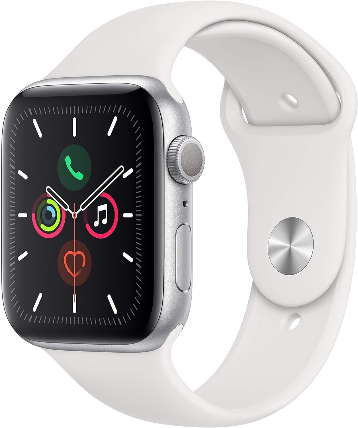 Apple Watch Series 5 (GPS, 40MM) - Space Gray Aluminum Case with Black Sport Band (Renewed)