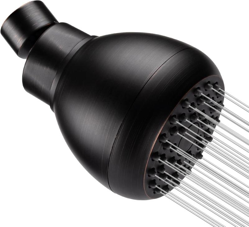 Adjustable Swivel High Pressure 3-Inch Shower Head with Anti-Clog and Anti-Leak