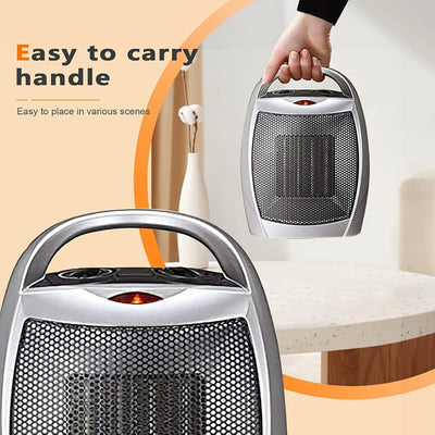 1500W/750W Portable Ceramic Space Heater with Thermostat for Home and Office