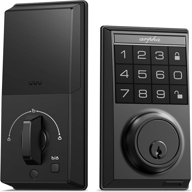 Keyless Entry Door Lock with Touchscreen Keypad and 50 Code Capacity