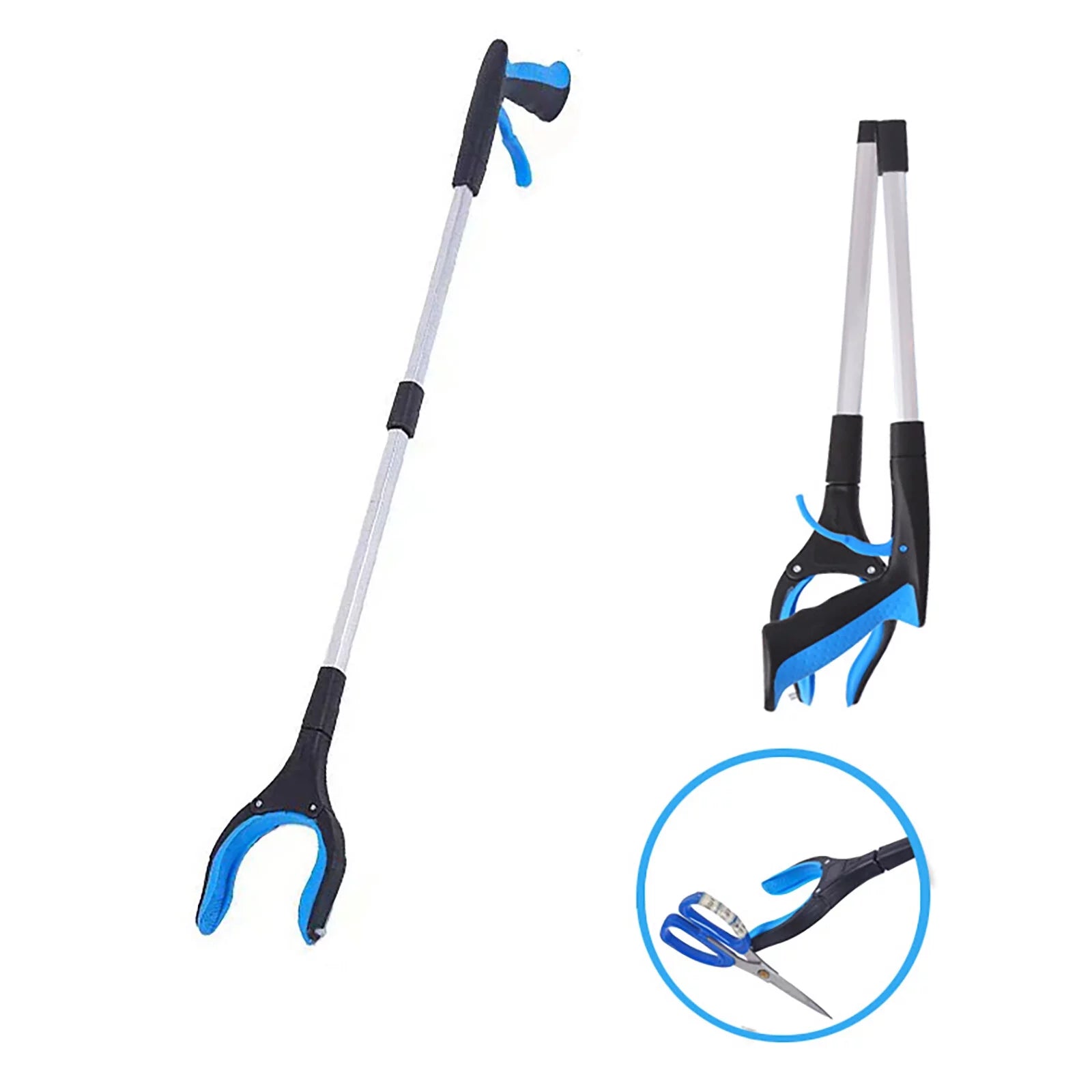 2 Pack 32" Foldable Reacher Grabber Tool with Light