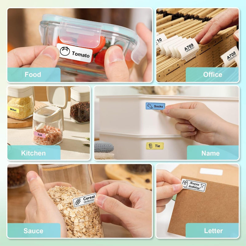 Label Maker Machine with Tape, P21 Bluetooth Label Printer, Wireless with Multiple Templates