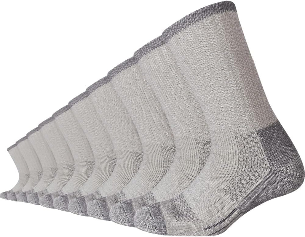 10 Pairs Merino Wool Cushion Crew Socks