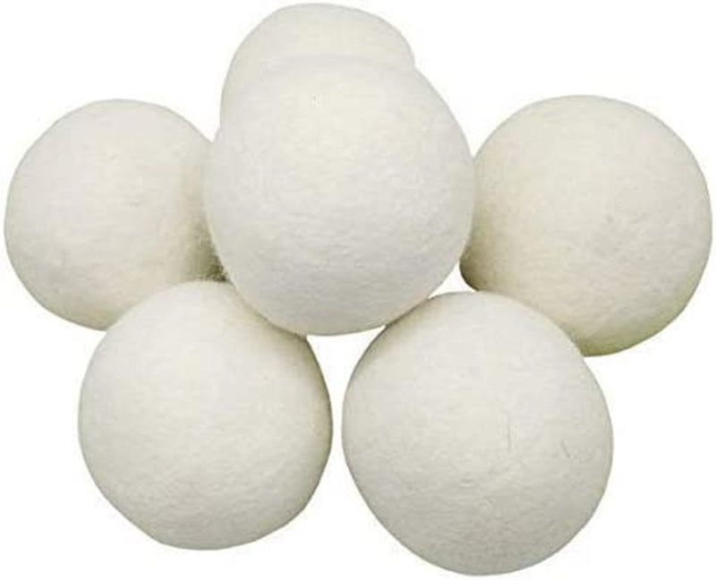  Wool Dryer Balls XL, 100% New Zealand Wool, Reusable Natural Fabric Softener