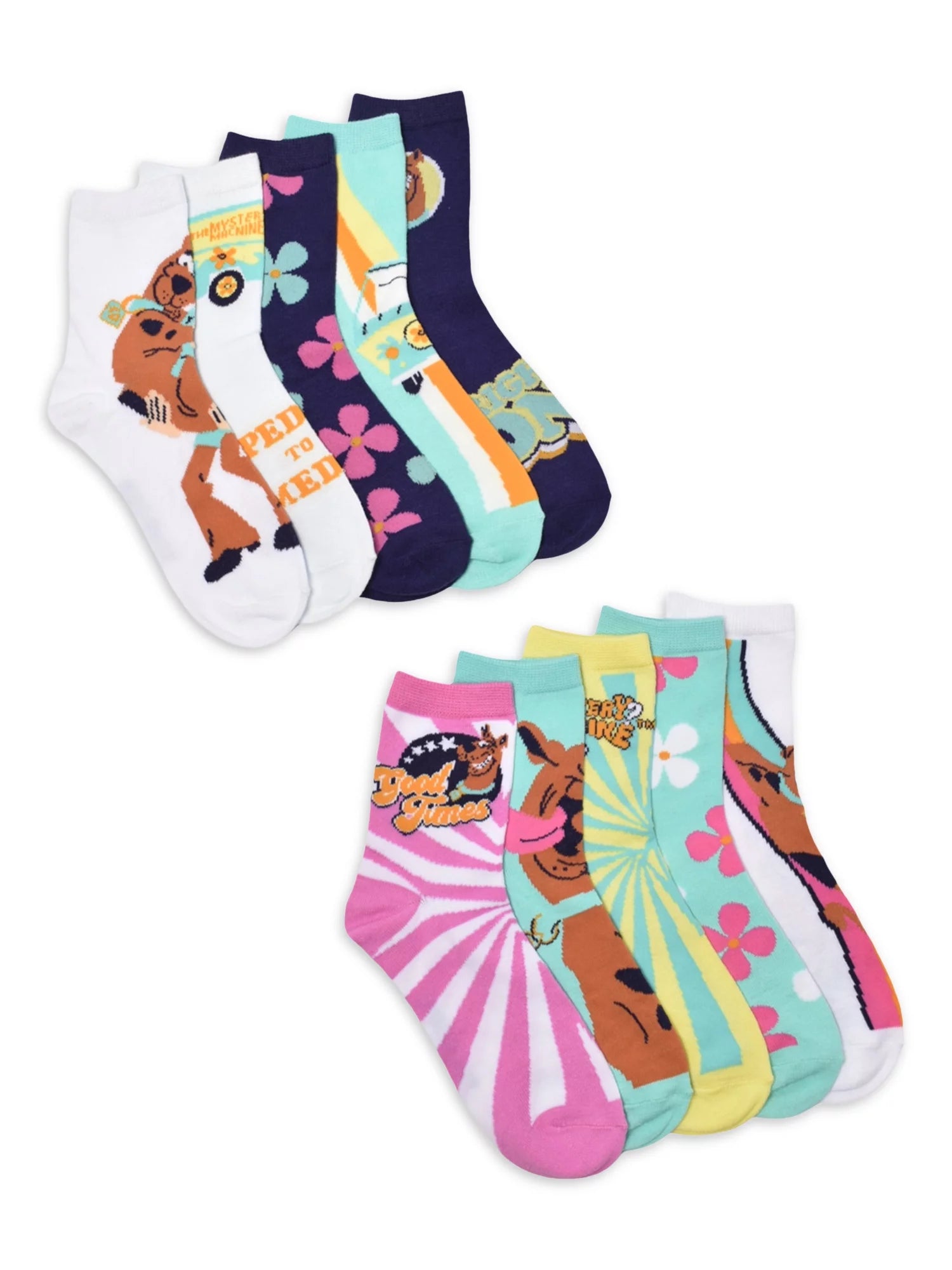 Women's 10 Pack Care Bears Graphic Crew Socks