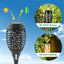 6-Pack Solar Torch Lights with Flickering Flame, Waterproof Outdoor Lighting for Garden