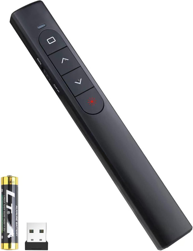 Wireless Presenter Remote, Presentation Clicker with Hyperlink & Volume Remote Control(Battery Included)