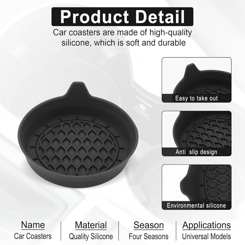  Silicone Car Cup Holder Coaster