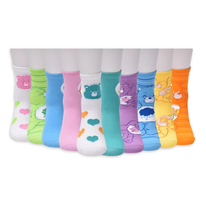 Women's 10 Pack Care Bears Graphic Crew Socks