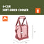 Soft Sided Cooler Bag - Insulated Folding Lunch Cooler for Travel Camping and Outdoor Use