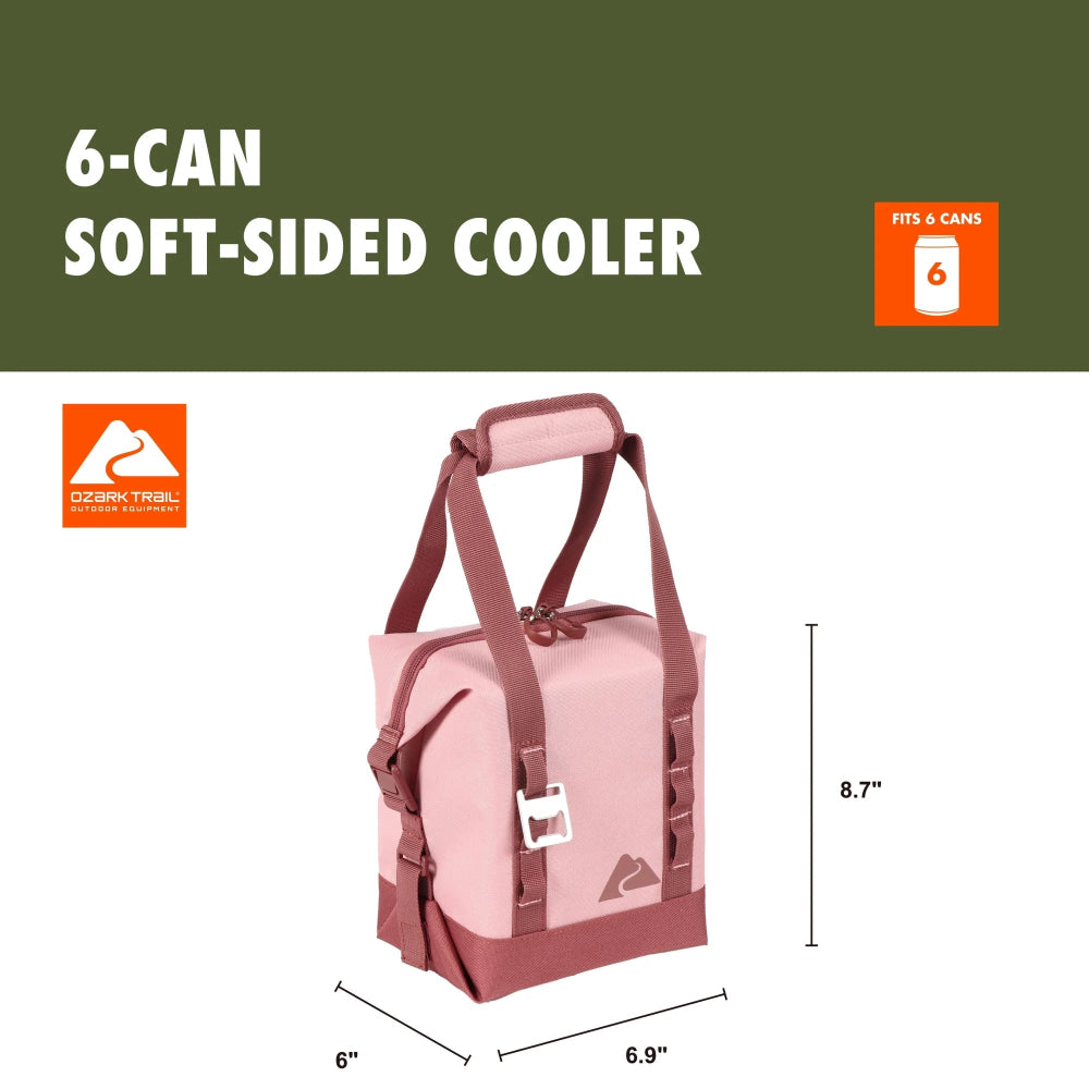 Soft Sided Cooler Bag - Insulated Folding Lunch Cooler for Travel Camping and Outdoor Use