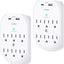 2 Pack Multi-Plug Surge Protector Outlet