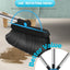 Broom and Dust Pan Combo - Steel Broom and Dustpan Set with 56.9" Long Handle