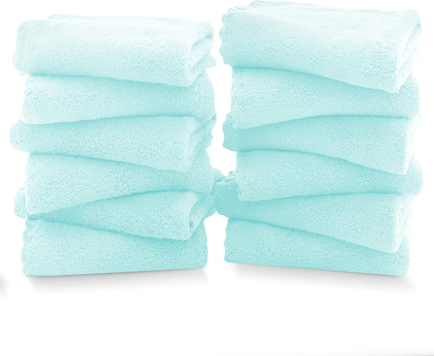 6 Pack Ultra Soft Microfiber Towel Set- 2 Bath Towels, 2 Hand Towels, 2 Washcloths