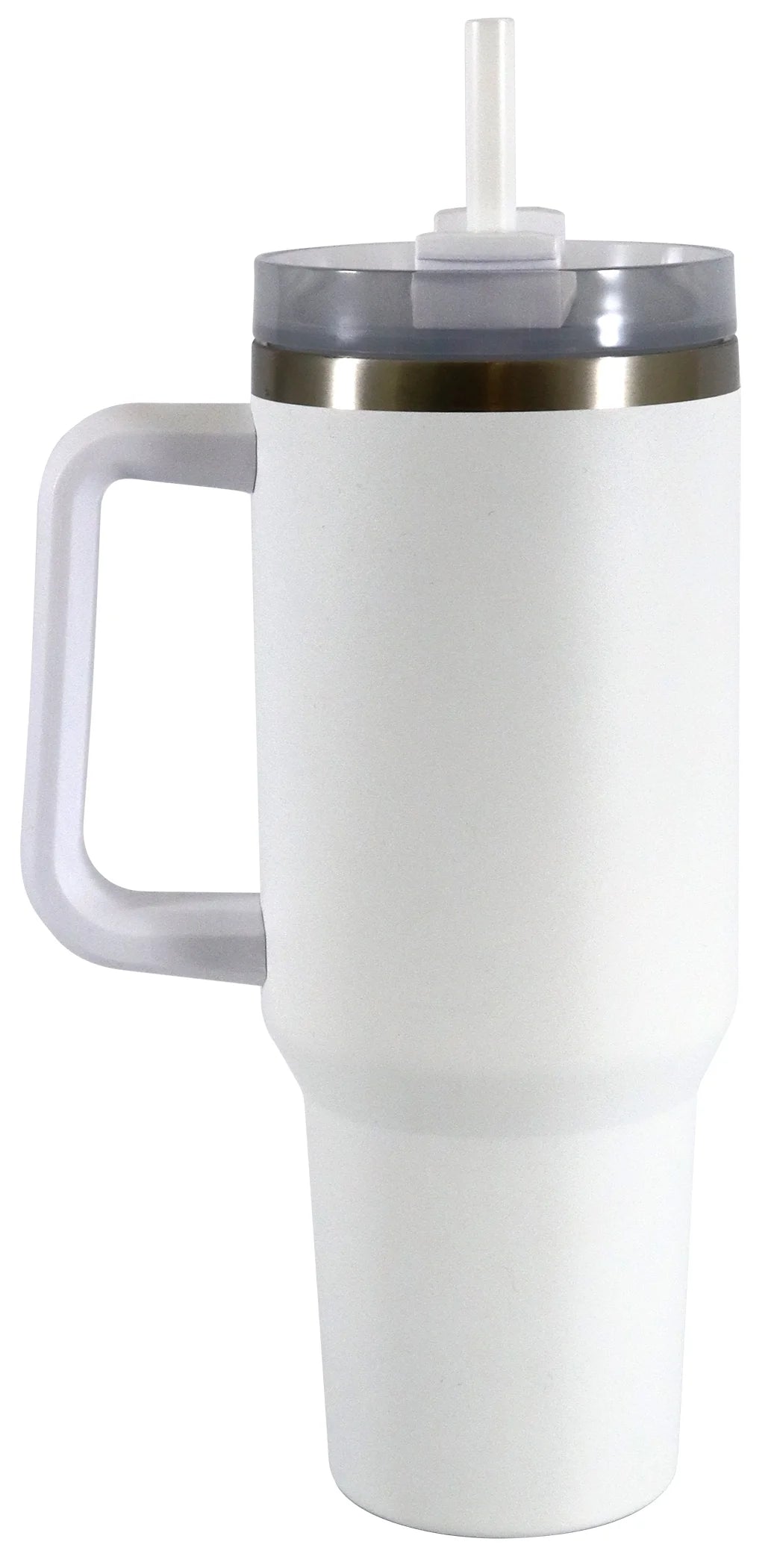 40oz Stainless Steel Tumbler with Straw and Handle, Double Wall Insulated