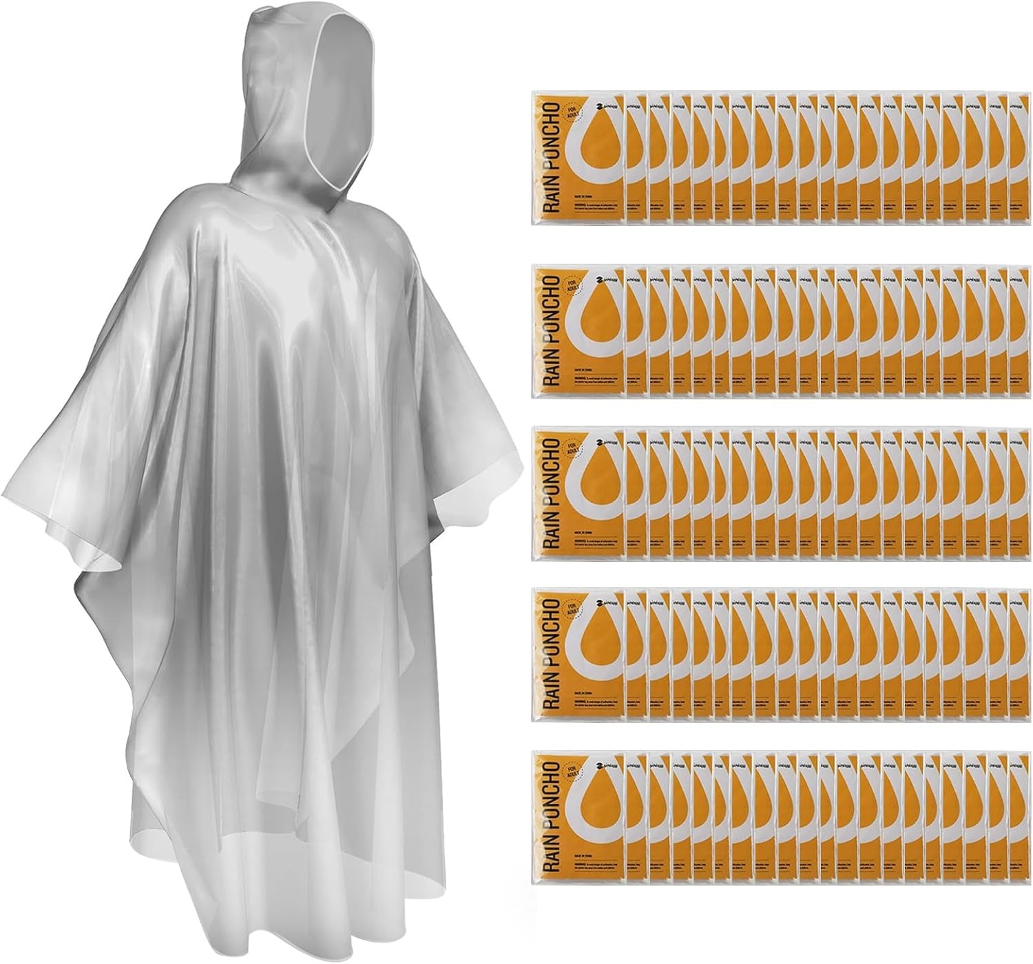 Multipack Disposable Rain Ponchos