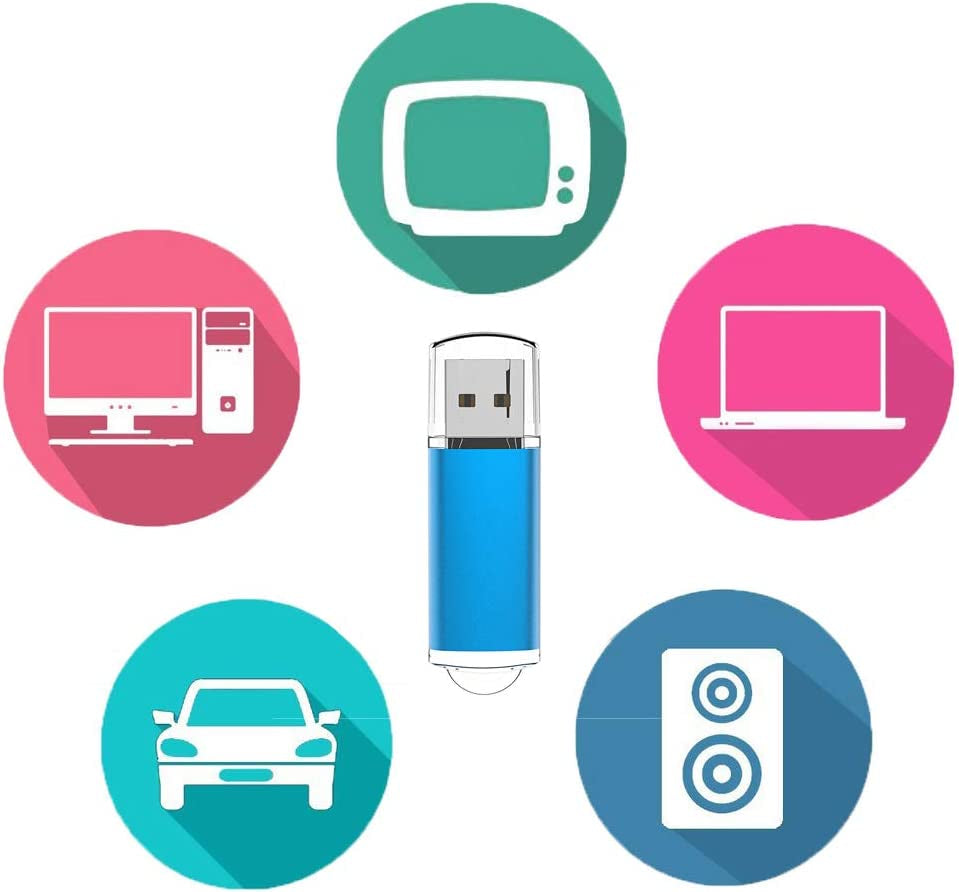  32GB USB Thumb Drive 2.0 High Speed USB Memory Stick Jump Drive Zip Drives Pen Drive,Blue,32 GB