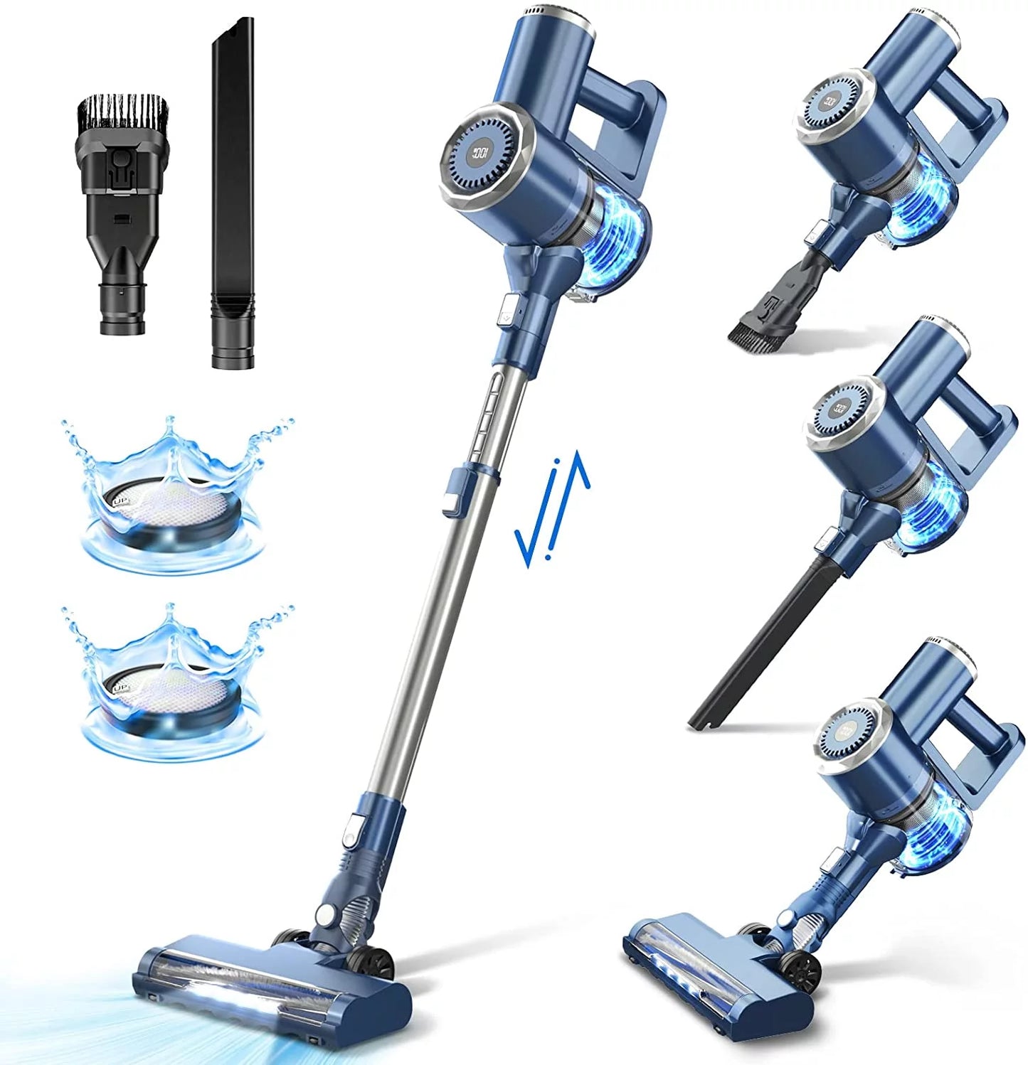 Cordless Stick Vacuum Cleaner Lightweight for Carpet, Floor, Pet Hair and More - Includes 2 Tools