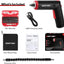 4V Electric Screwdriver - Rechargeable with 90 Degree Rotating Handle & LED Light with 31 Accessories