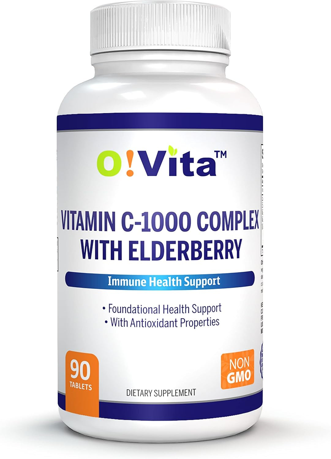 Vitamin C-1000 Complex with Elderberry (Sambucus Nigra), Supports Immune Health and Energy Levels