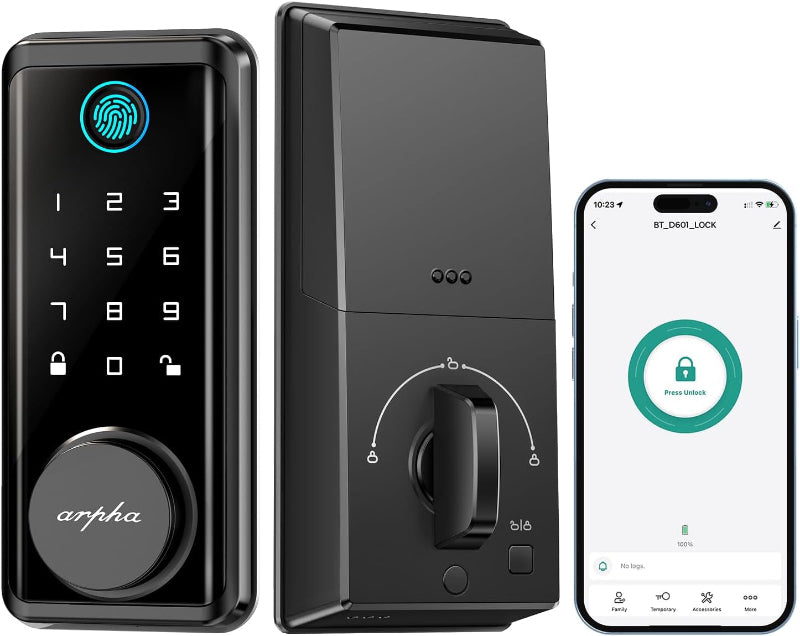 Keyless Entry Door Lock with Touchscreen Keypad and 50 Code Capacity