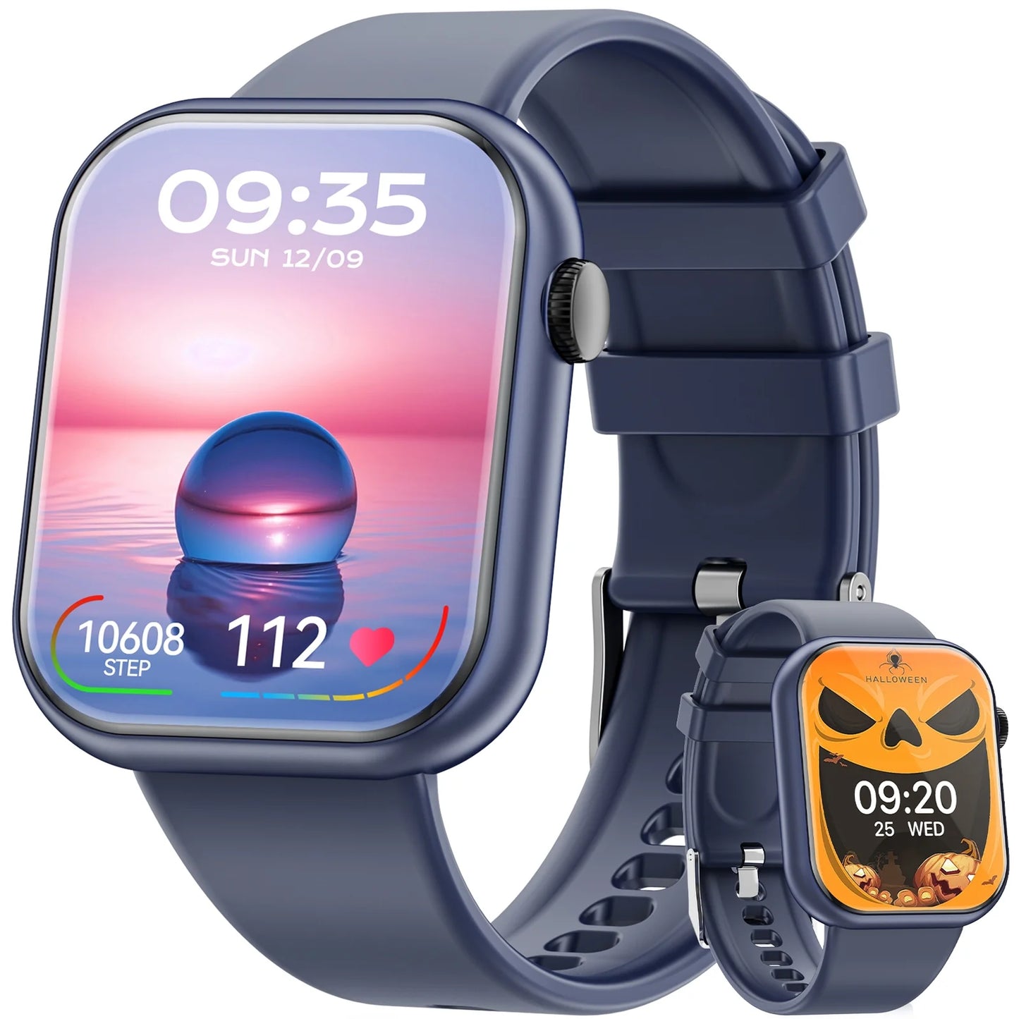 Smartwatch with 1.85" Screen - Answer/Make Calls/100+ Sports Modes/Message Reminder, IP67 Waterproof 