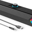 Wired USB-Powered Computer Soundbar 10W Stereo Sound for PC Desktop