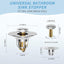 Universal 2-in-1 Bathroom Sink Stopper with Anti-Clogging Filter Basket