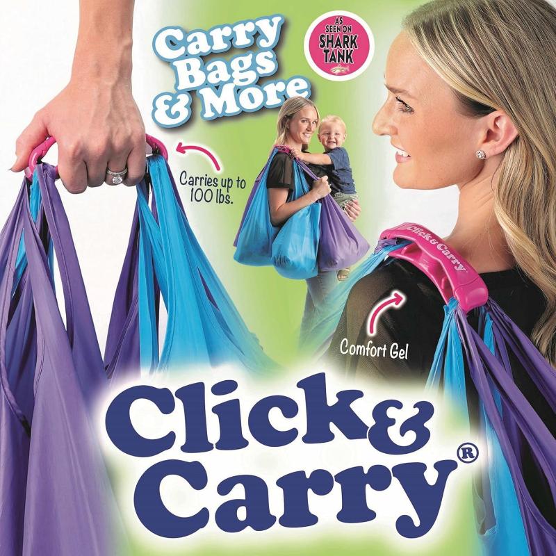  Click & Carry Grocery Bag Carrier - Hands Free Design