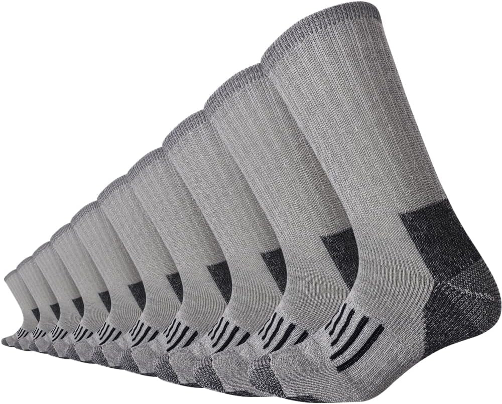 10 Pairs Merino Wool Cushion Crew Socks