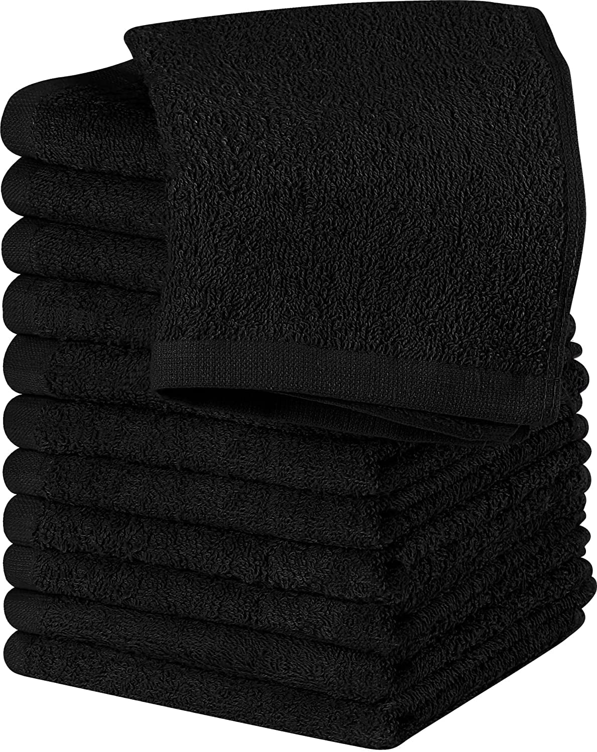 12 Pack Cotton Washcloths Set - 100% Ring Spun Cotton, Premium Quality Flannel Face Cloths