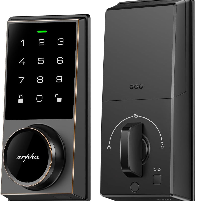 Keyless Entry Door Lock with Touchscreen Keypad and 50 Code Capacity